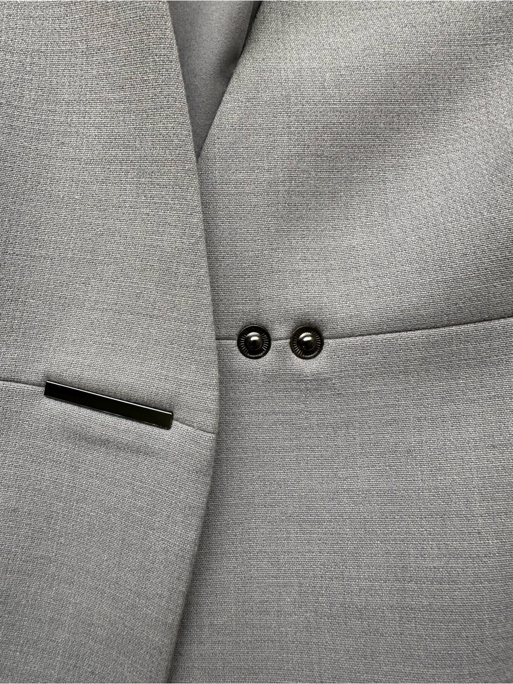 Tahari Light Gray Tailored Women's Skirt Suit - Picture 4 of 8